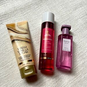 Bath and Body Works + Finery Bundle 3 Piece Set Summer Bundle Body Lotion + Mist